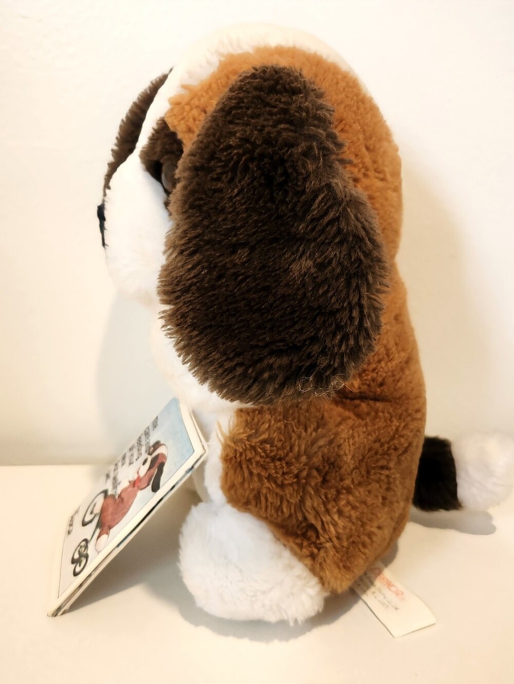 1981 Daekor Pot Belly w Care Booklet 9in St. Bernard Puppy Dog Plush - Picture 7 of 13